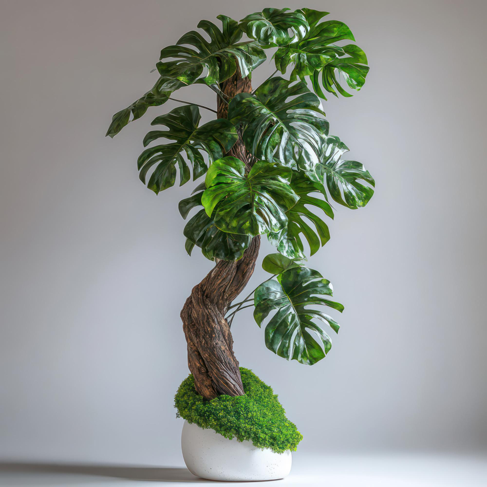 Lush green indoor nursery plants